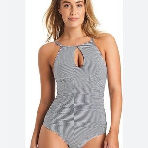 NWT Ellen Tracy High Neck Over-The-Shoulder Mio swimsuit